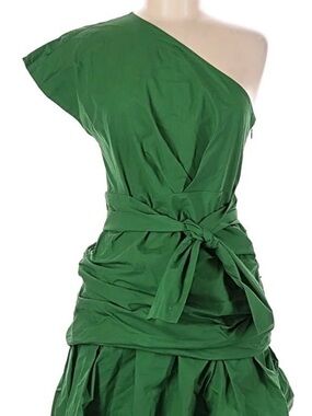 ✨DEREK LAM 10 CROSBY✨
✨💚INTERMIX Emerald Green One- Shoulder Tie-Waist Dress💚✨